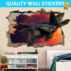 Fighter Jet Wall Sticker Mural Poster Print Wall Sticker Art Decal Decor Kid - Picture 1 of 1
