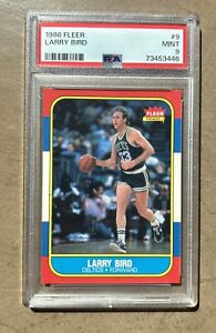 1986 Fleer Basketball #9 Larry Bird Boston Celtics HOF PSA 9 MINT