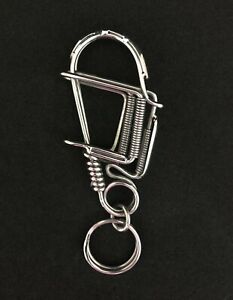 Handmade Stainless Steel Keychains Key ring Key chain Holder with Snap Hook 11
