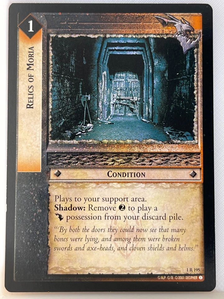 LORD OF THE RINGS TCG FELLOWSHIP 1R195 RELICS OF MORIA ex - Image 1 of 1