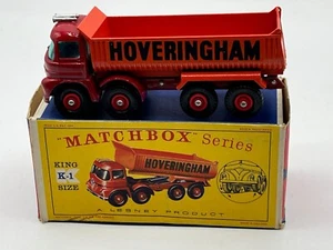 MATCHBOX LESNEY KING SIZE No K1b HOVERINGHAM 8-WHEEL TIPPER LORRY WITH BOX - Picture 1 of 16