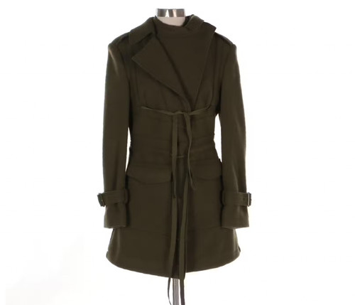 SPLENDIDO cappotto stile utility asimmetrico lana Alexander McQueen 44IT