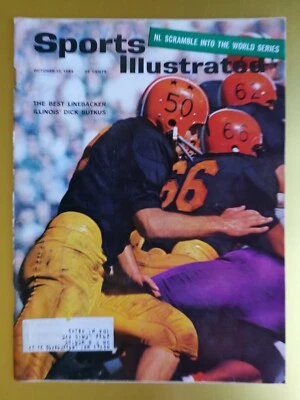 Sports Illustrated 12 de octubre de 1964 Dick Butkus Illinois primera cubierta RC 1024 Foto 1 de 2