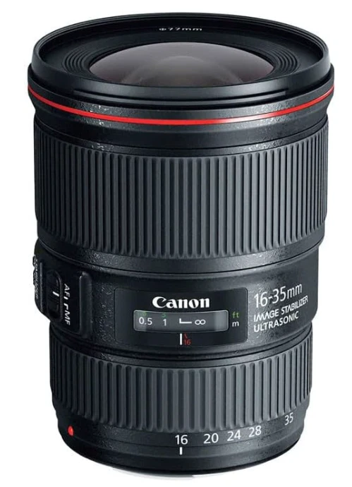 Canon wide-angle zoom lens EF16-35mm F4L IS USM EF16-3540LIS - Image 1 of 1