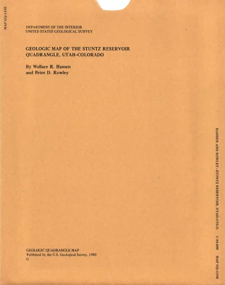 Mapa geológico del USGS: cuadrángulo del depósito Stuntz, Utah-Colorado Foto 1 de 3