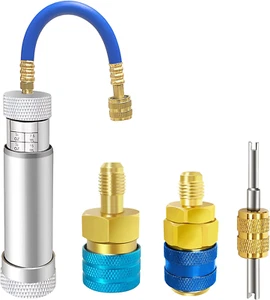 R1234YF/R134A AC Oil Injector Kit-Hvac Dye Oil Injector Kit with R1234YF&R134A L - Picture 1 of 8