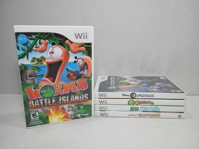 Nintendo Wii Games Lot of 5 Worms Battle Islands Disney G-Force Animal Planet + - Image 1 of 4