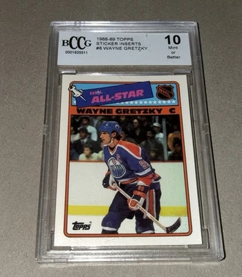 Pegatina Topps Wayne Gretzky 1988-89 #8 BCCG 10 Foto 1 de 2