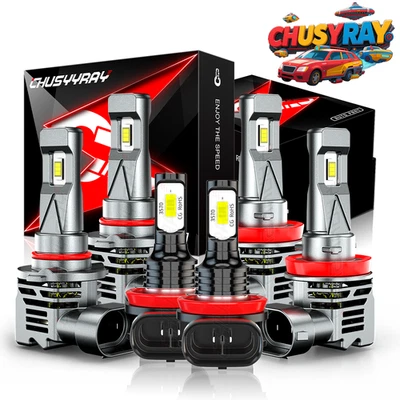 Combo de faros antiniebla altos/bajos LED 6x 6000K para Honda Ridgeline 2017-2020 Foto 1 de 4