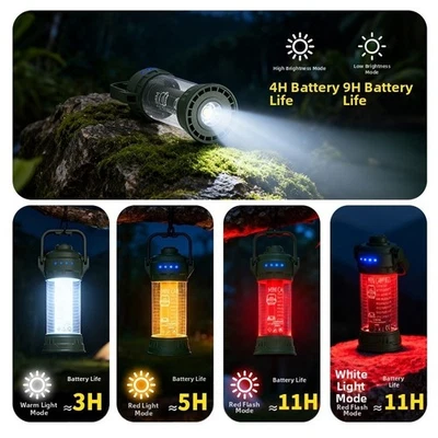 Portable USB LED Camping Lantern with Multi Color Lighting for Outdoor Use - Image 1 of 4