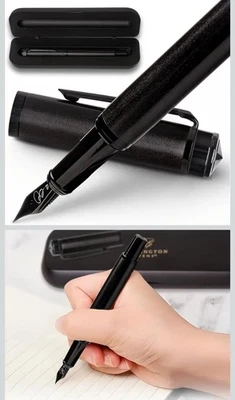 Juego de plumas estilográficas de madera de lujo Ellington Pen - Plumín fino incluye pluma de madera regalo Foto 1 de 4