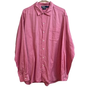 Polo Ralph Lauren Hemd Herren XL Bonnard 100% Baumwolle Rosa Button Down Langarm - Bild 1 von 8