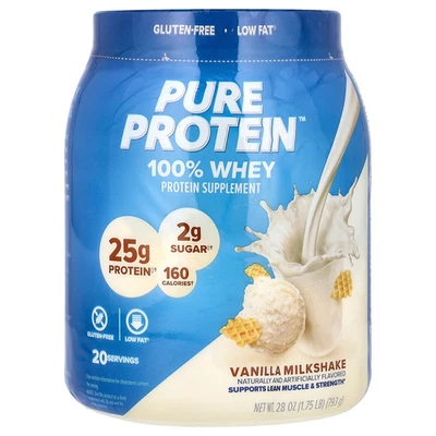 100% Whey Protein, Vanilla Milkshake, 1.75 lb (793 g) - Image 1 of 2