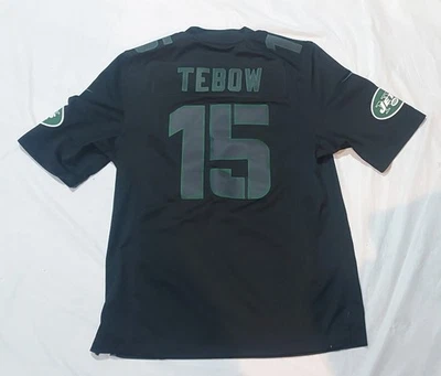 Camiseta deportiva negra Nike NY Jets Tim Tebow talla mediana Foto 1 de 4