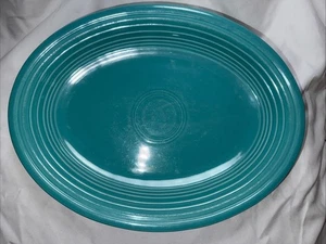 Vintage Fiestaware Türkis Oval Servierplatte 11,25" PreO Gut - Bild 1 von 10