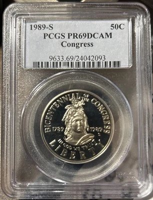 1989-S Congress Half Dollar ~ PCGS PR69DCAM - Image 1 of 2