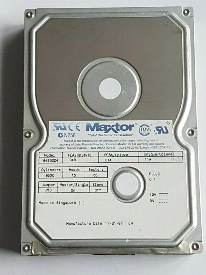 4.3 GB Ide Maxtor 84320D4 5200RPM P-Ata ATA-33 256KB HDD 3.5 " Internal Hard - Image 1 of 1