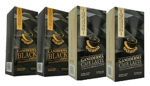 Combo Set of 4 | 2 eGano Premium Ganoderma Black Coffee & 2 Ganoderma Cafe Latte - Picture 1 of 9