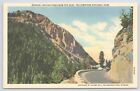 State View~Yellowstone Natl Park WY~Sylvan Pass On East Gate Hwy~Vtg Linen PC