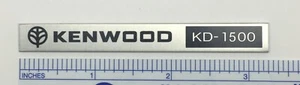 Kenwood KD-1500 Turntable Badge Logo - Custom Made Aluminum - Picture 1 of 6