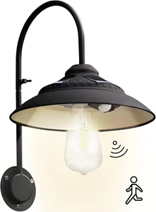 Solar Barn Light with Motion Sensor - Metal Design Outdoor Lights - 4 High Effic - Picture 1 of 12