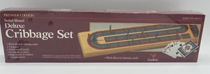 Vintage 1993 Premier Edition Deluxe Massivholz Kribbage Set Brettspiel Kardinal - Bild 1 von 5