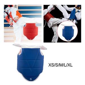 Unisex Kids Karate Chest Guard Reversible Belly Protection Protective Gear Pad