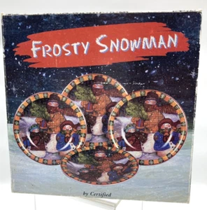 VTG Set of 4 Susan Winget Frosty Snowman Dessert Plates by Certified 8" #5477 - Picture 1 of 8