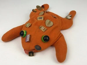 Vintage Orange Frog with Vintage Women's ORT Pins - Bild 1 von 8