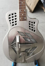 Aiersi Matt Painting Chrome Plated Brass body Cutaway Tricone Resonphonic Guitar