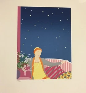 “Lily” By Linda Hill, Signed Screenprint w/COA - Picture 1 of 10