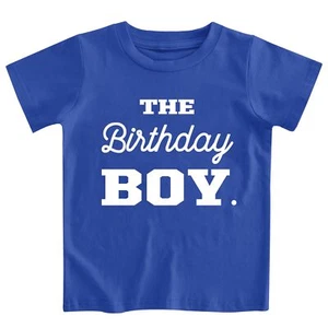 Boys' Birthday T Shirt Size 5 Short Sleeve Tees Summer Cotton Graphic Tshirt ... - Picture 1 of 6