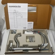 Ikea Hamnskar Bath Faucet With Strainer Chrome Plated Brass Tall 703.546.15 New