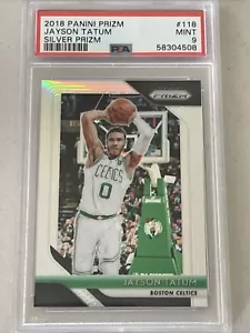 Panini Prizm 2018 🔥Silver Prizm🔥 #118 Jayson Tatum PSA 9 - Imagen 1 de 2
