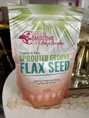 Green Smoothie Girl   Organic & Raw Flax Seed  7000mg 4g Fiber  Per Ser Serving - Image 1 of 3