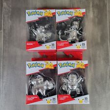 Pokemon Select 25th Anniversary Silver 3” Figure Series 1 Set of 4 Celebrations