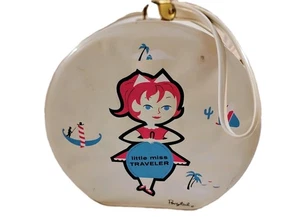 Vintage Ponytail Vinyl Doll Carrying Case Hat Box Style Little Miss Traveler - Picture 1 of 11