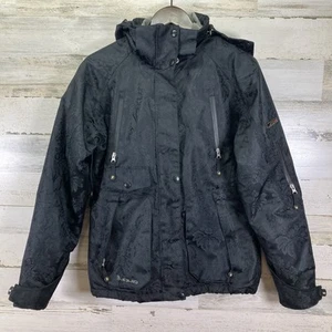 LIQUID Womens Black Floral Brocade 5K Quattro Ski Snowboard Coat Jacket Size M - Picture 1 of 22