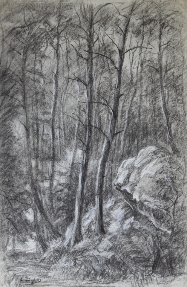 Louis Dupuis (1862-1951) (333) - fusain - Bagnoles-de-l'Orne - Photo 1/1