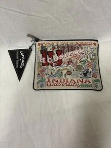 NWT Catstudio University of Indiana Hoosiers Bloomington Zip Pouch 7" x 5.5" - Picture 1 of 7
