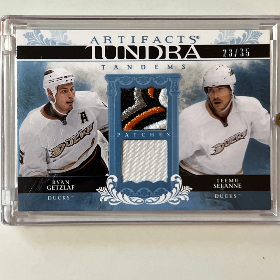 2009-10 UD Artifacts Tundra Tandems Getzlaf/Selanne Dual Patch 23/35 Ducks - Image 1 of 4