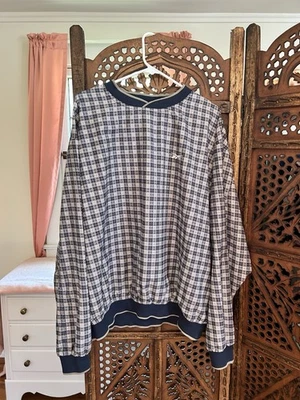 Pullover a cuadros vintage Reebok Golf para hombre XL manga larga Foto 1 de 4