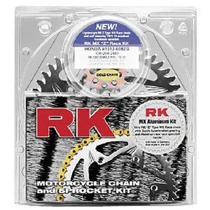 QA GB520MXZ4-114 Chain 13/49 Silver Aluminum Sprocket Kit RK Chain 2022-978ZG - Picture 1 of 2