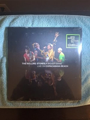 A Bigger Bang Live on Copacabana Beach Rolling Stones 3 Lps Colored Read Vinyl - Image 1 of 4