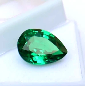 Piedra preciosa suelta natural certificada AAA forma pera granate verde tsavorita 10-11 quilates - Imagen 1 de 7