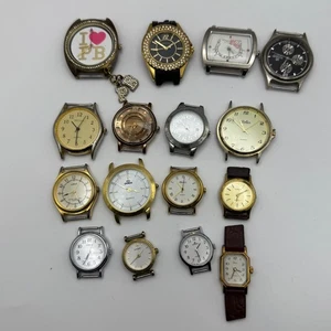 Bundle Of 16 Quartz Watches Modern / Vintage Untested Parts / Repair / Crafts - Picture 1 of 10