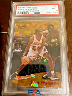 1998 BOWMAN'S BEST ATOMIC REFRACTOR #71 JAMAL MASHBURN /100 PSA 9 Mint - Image 1 of 2