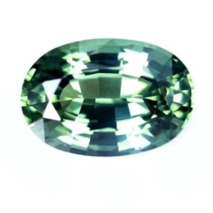 Certified Natural Unheated Green Sapphire 0.64ct VVS Clarity Madagascar Oval - Picture 1 of 2