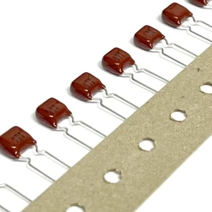 (10er-Pack) 0,33uF 50 V metallisierte Kunststoff-Filmkappe, 5%, Panasonic ECQ-V1H334JL3 - Bild 1 von 2