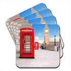 London Red Phone Box Westminster Big Ben Set of 4 Coasters